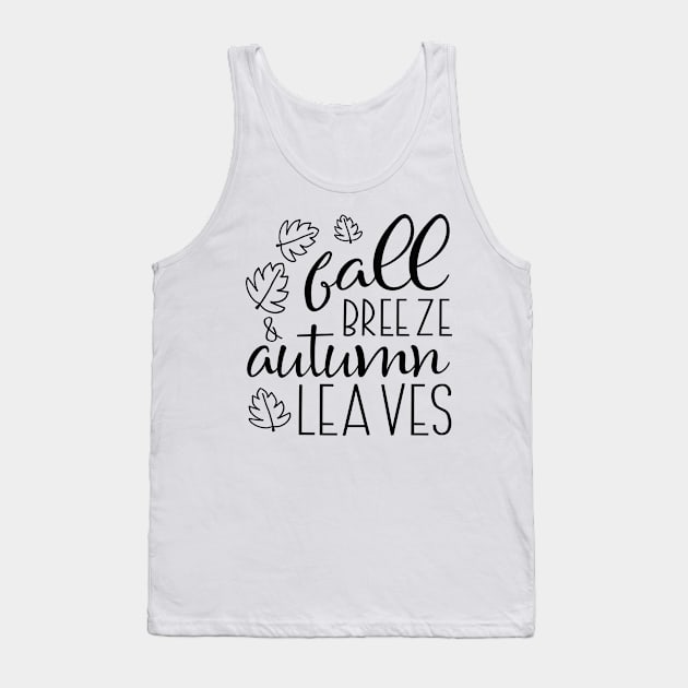 Fall breeze autumn leaves Tank Top by Peach Lily Rainbow